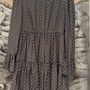 Gucci Black with White Polka Dots Silk Blouse